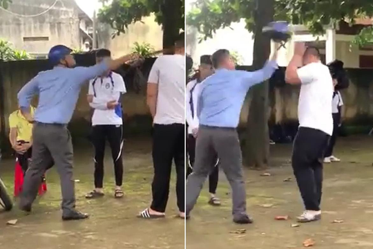 Xôn xao clip thầy giáo dùng thước, mũ bảo hiểm đánh học sinh: Nhà trường nói gì?