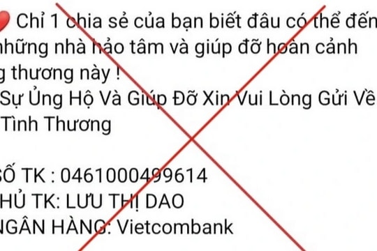Lợi dụng hình ảnh người chết 2 năm trước để kêu gọi từ thiện