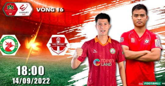 Link xem trực tiếp trận Bình Định vs Hải Phòng, vòng 16 V.League 2022 