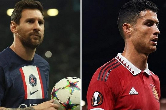 C.Ronaldo lực bất tòng tâm nhìn Messi xô đổ hai kỷ lục