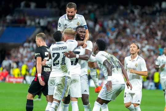 Đánh bại Leipzig, Real Madrid toàn thắng ở Champions League
