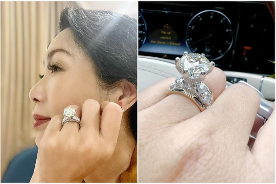 Trịnh Kim Chi được chồng tặng nhẫn kim cương 4 tỷ đồng dịp 22 năm cưới