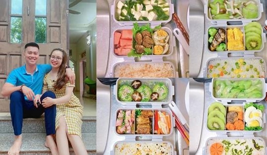 Những hộp cơm trưa đẹp mắt, ngon miệng nấu cho anh xã 'đi cày'