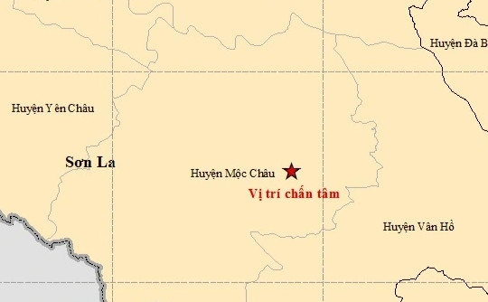 Động đất mạnh 3,2 độ tại tỉnh Sơn La