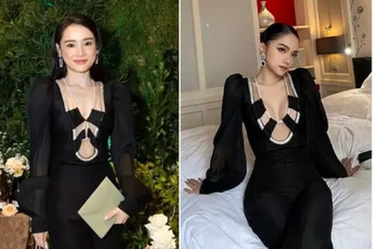 Nhã Phương sửa áo cực tinh tế khi đụng hàng Hương Giang