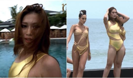 Thiên Ân diễn bikini, tóc tai 'phản chủ' tại Miss Grand