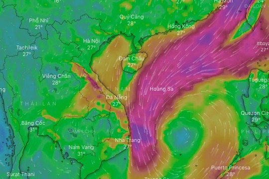 Kịch bản nguy hiểm nhất của áp thấp nhiệt đới trên Biển Đông