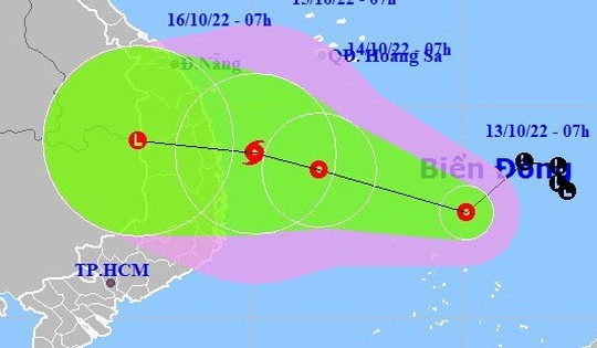 Áp thấp nhiệt đới khả năng mạnh lên thành bão hướng vào từ Quảng Trị - Phú Yên