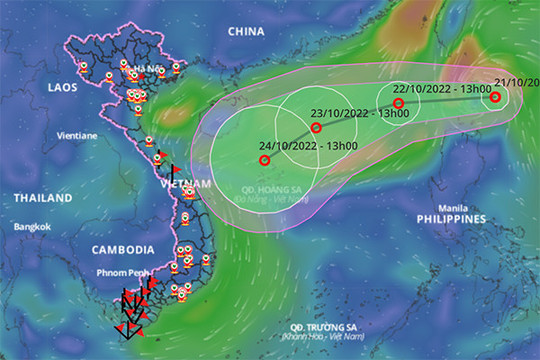 Hai kịch bản của áp thấp nhiệt đới khi vào Biển Đông