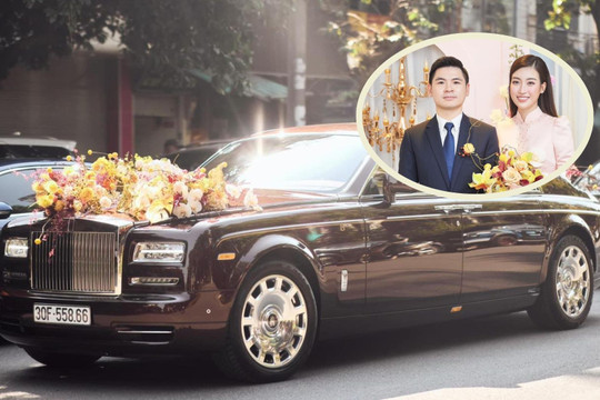 Rolls-Royce Phantom 83 tỷ làm xe rước dâu trong đám cưới Hoa hậu Đỗ Mỹ Linh