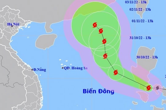 Sáng mai bão Nalgae vào Biển Đông