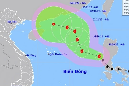 Bão Nalgae vào Biển Đông trở thành cơn bão số 7