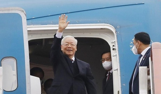 Tổng Bí thư Nguyễn Phú Trọng đã đến Bắc Kinh, bắt đầu chuyến thăm chính thức Trung Quốc