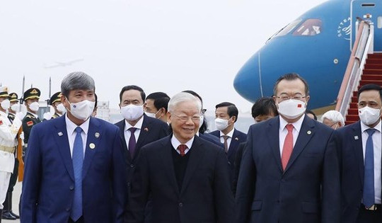 Hình ảnh Tổng bí thư Nguyễn Phú Trọng bắt đầu chuyến thăm chính thức CHND Trung Hoa
