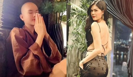 Phản ứng Ngọc Trinh khi bị nhắc lại chuyện 'xuống tóc đi tu'
