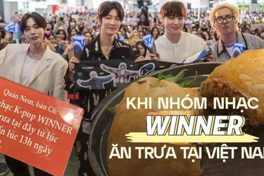 Quán nem ở Hà Nội được WINNER ghé ăn bất ngờ gây sốt bởi tấm biển kỷ niệm, ai xem xong cũng phải bật cười