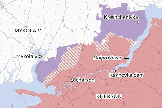 Điện Kremlin nói về tình hình thành phố Kherson sau khi lực lượng Nga rút quân