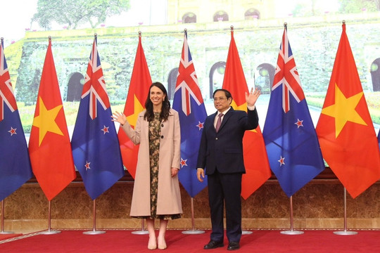 Lễ đón Thủ tướng New Zealand thăm chính thức Việt Nam
