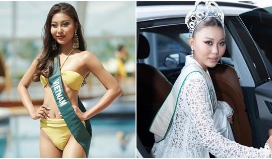 Thạch Thu Thảo mặc bikini, nói tiếng Anh kém ở Miss Earth 2022