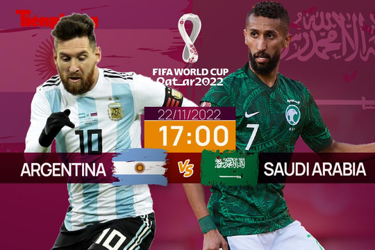 World Cup 2022: Tương quan trận đấu Argentina - Saudi Arabia, 17 giờ 22/11