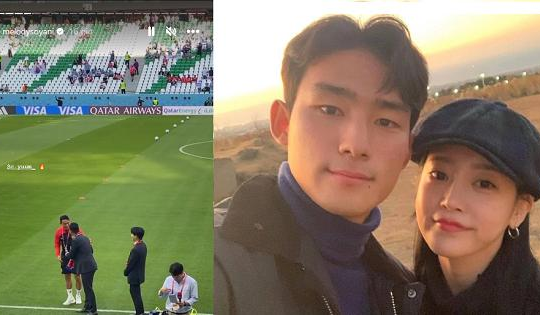 Soyeon (T-ara) cổ vũ chồng nhiệt tình trên khán đàn World Cup