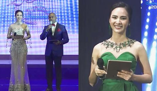 MC Quỳnh Nga tỏa sáng khi dẫn chung kết Hoa hậu Du lịch Quốc tế