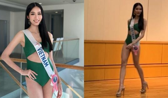 Phương Anh gây tranh cãi với phần thi áo tắm ở Miss International