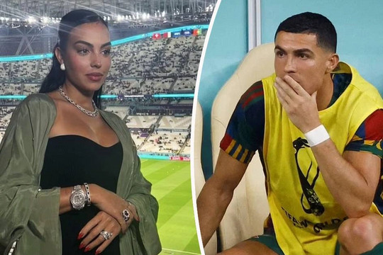 Bạn gái Ronaldo mang số trang sức trị giá hơn 50 tỷ đồng đi xem World Cup