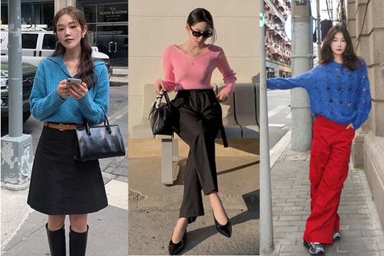 10 cách mặc áo len màu nổi giúp ghi điểm tinh tế