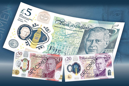 Ngân hàng trung ương Anh công bố tiền mới in chân dung Vua Charles III