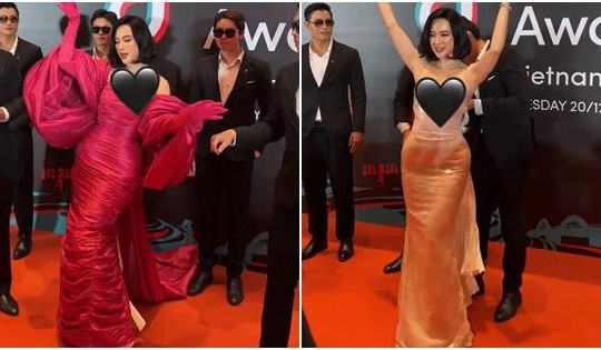 Angela Phương Trinh được vệ sĩ thay váy trên thảm đỏ: Lố hay chất?