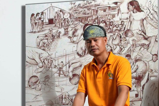 Người đàn ông Philippines nổi tiếng do vẽ tranh bằng chất liệu nghe đã 'rùng mình'