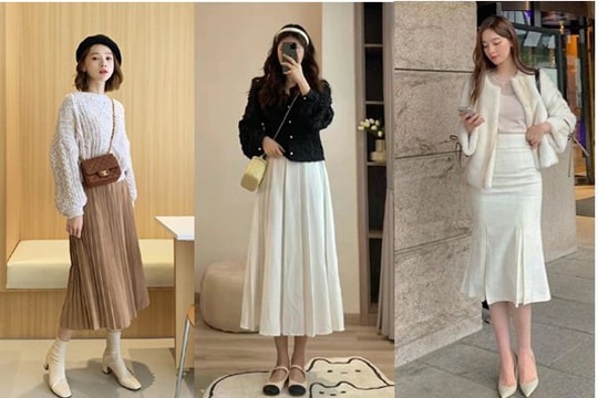 4 kiểu giày hợp với chân váy dài