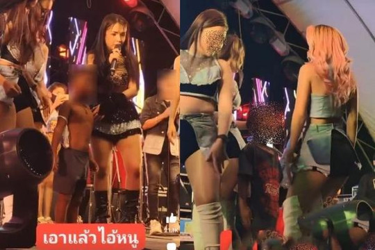 Nữ ca sĩ Thái Lan bị chỉ trích vì nhảy gợi cảm cạnh bé trai 12 tuổi