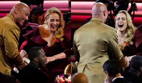 Khoảnh khắc Adele 'tay bắt mặt mừng' vì gặp thần tượng gây sốt
