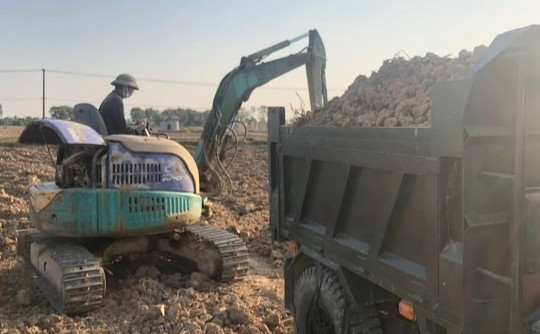 Công an tỉnh Hải Dương cảnh báo tình trạng khai thác đất ruộng đem bán