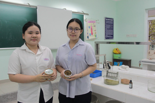 Hai nữ sinh lớp 9 với giải pháp đuổi muỗi chống sốt xuất huyết