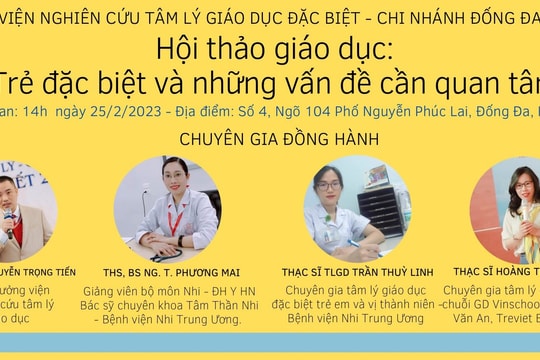 Viện Nghiên cứu Tâm lý Giáo dục đặc biệt tổ chức thăm khám miễn phí cho trẻ đặc biệt.