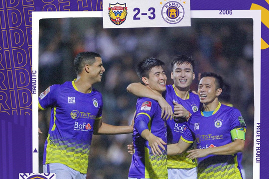 Hà Nội FC giành chiến thắng kịch tính trước Hồng Lĩnh Hà Tĩnh