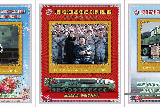 Triều Tiên ra mắt bộ tem in hình con gái ông Kim Jong Un