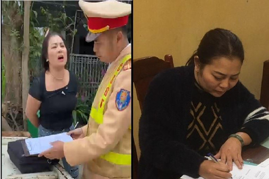Khởi tố vụ án người phụ nữ ở Thanh Hóa lăng mạ, chống đối CSGT