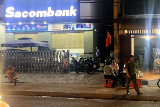 Truy xét nhóm cướp ngân hàng Sacombank ở TP.HCM