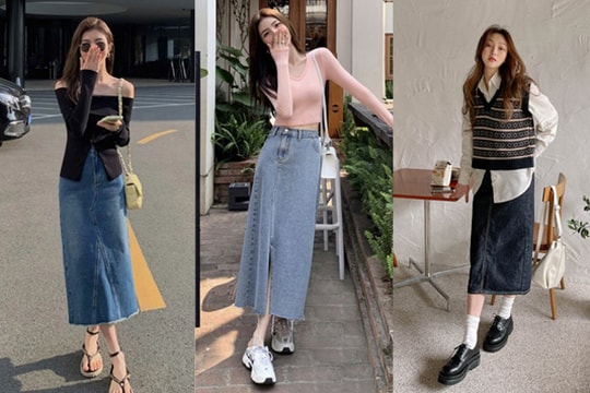 8 cách phối chân váy denim dành cho nàng 30+