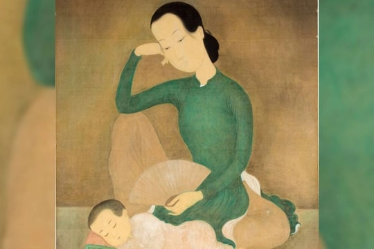 Bức "Mẹ ru con ngủ" của Mai Trung Thứ đạt giá cao nhất trong phiên đấu giá