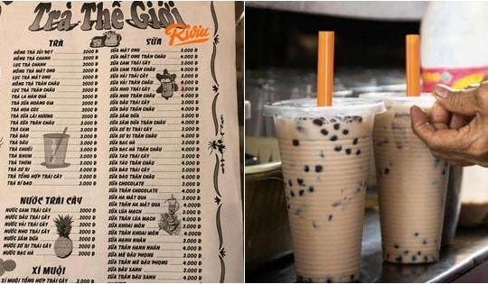Ngắm lại chiếc menu trà sữa 20 năm trước, giật mình giá rẻ bất ngờ