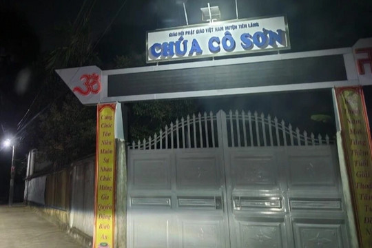 Trụ trì chùa Cô Sơn ở Hải Phòng bị bắt