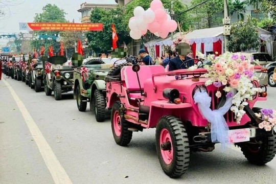Đoàn xe Jeep 'diễu hành' rước dâu ở Thái Nguyên: Tạm giữ 6 xe đục số khung