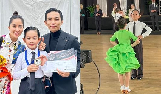 Con trai 8 tuổi của Khánh Thi đoạt HCV, lập kỷ lục dancesport Việt