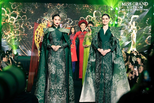 Đương kim Miss Grand International cuốn hút trong tà áo dài Việt Nam