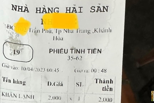 Khách tố 'chặt chém', nhà hàng hải sản bị phạt hơn 20 triệu đồng